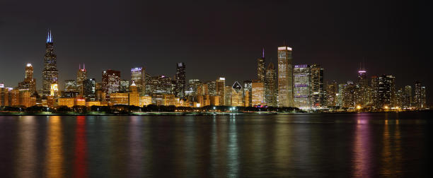 美国芝加哥都市天际线