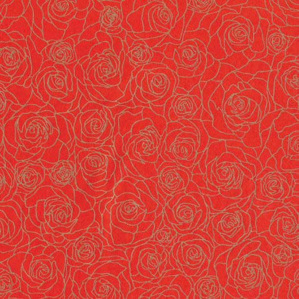 复古装饰品,红色和金色颜色