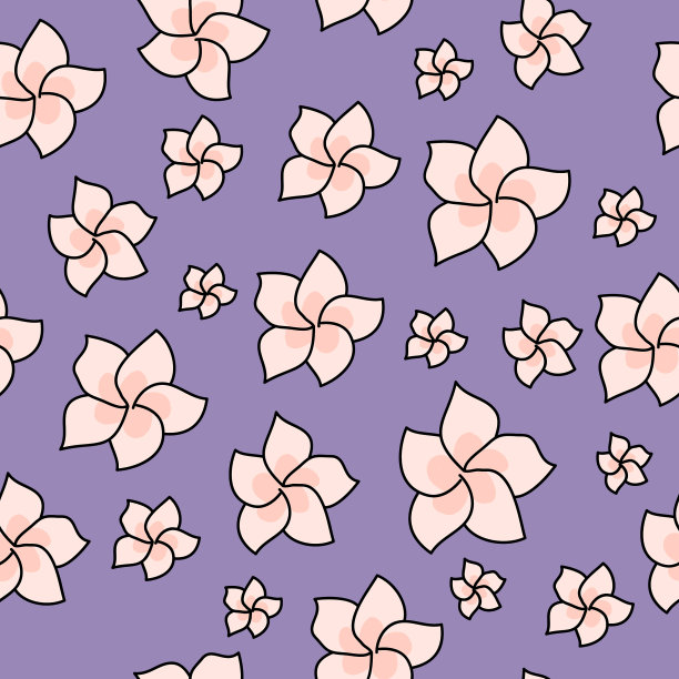 紫色图案布匹印花花纹