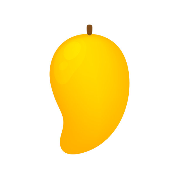 卡通芒果水果logo