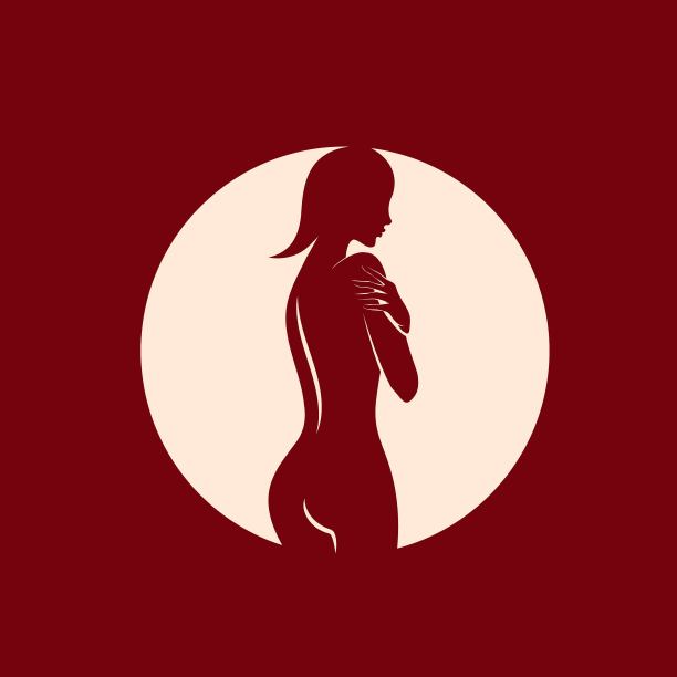 女人头像logo设计
