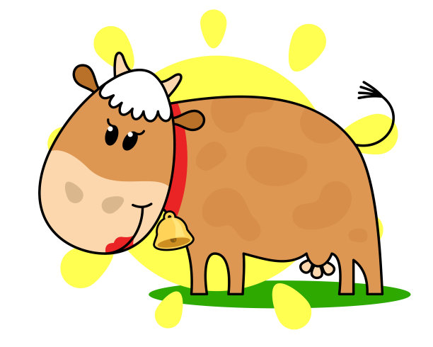 卡通小牛标志