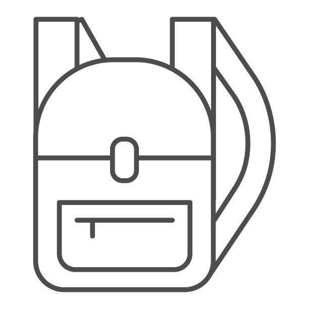 休闲背包logo
