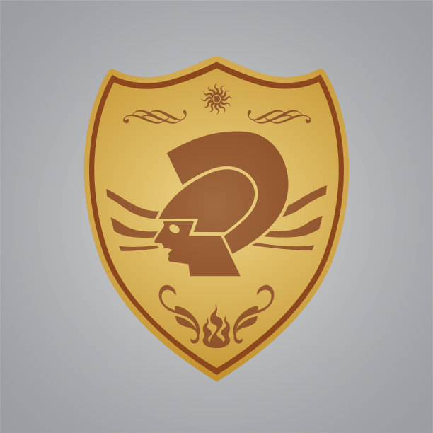 盾牌logo罗马柱设计