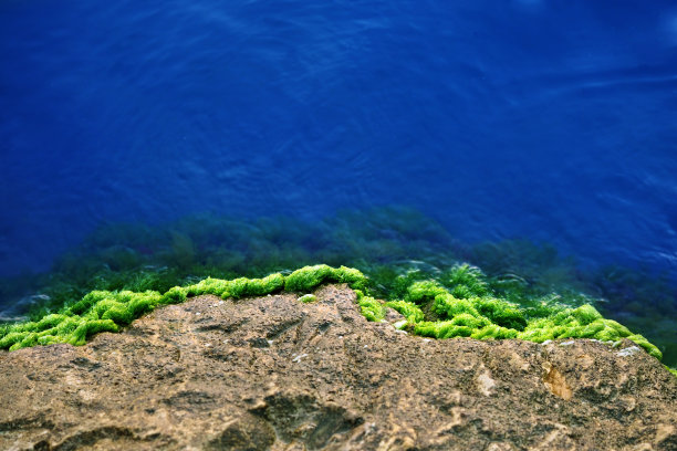 航拍大海沙滩浪花背景素材