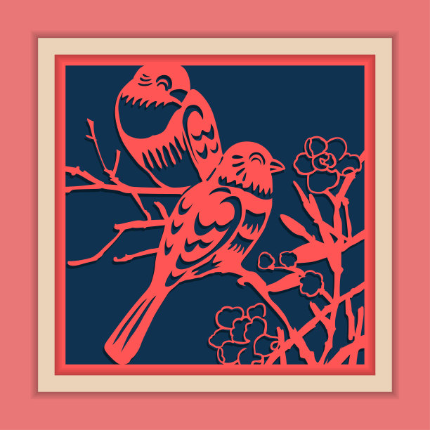 古典花鸟装饰框