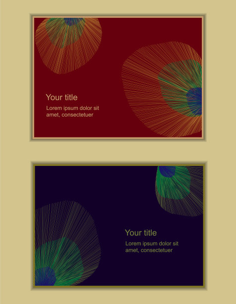 红色绿色蓝色高档名片