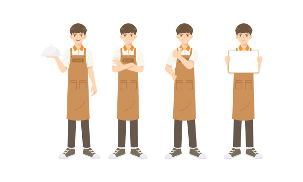 动态姿态卡通吉祥物造型