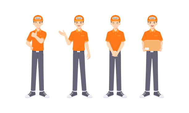 动态姿态卡通吉祥物造型