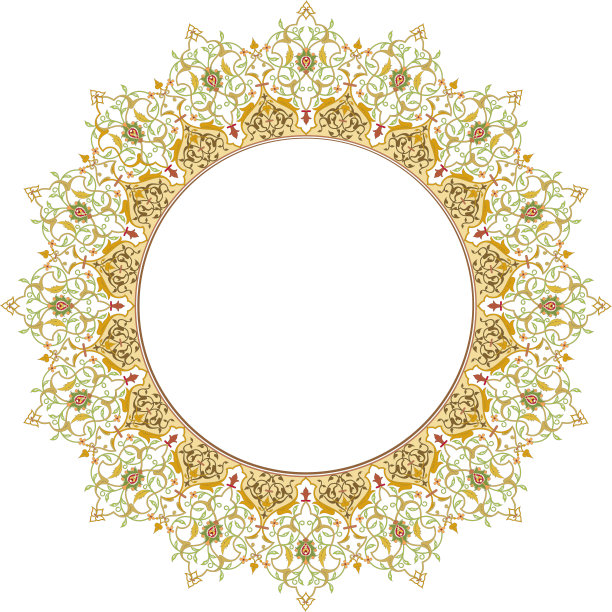 圆形地毯花纹印花