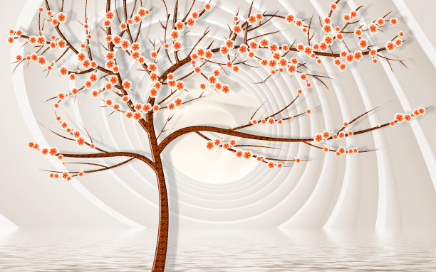 橘色婚礼效果图