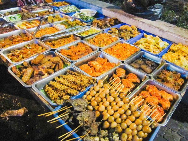 食品杂货,印度尼西亚文化,烤串