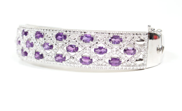 白水晶紫水晶手链