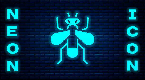 发光眼睛生物特写