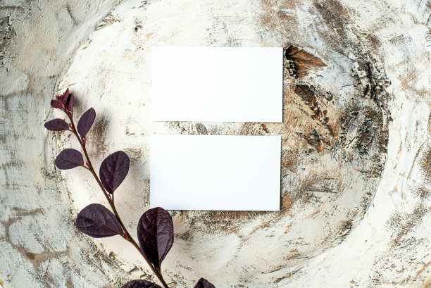 银色名片模板公司名片