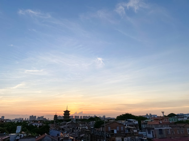 泉州地标剪影天际线