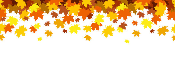 多彩枫叶无缝图案矢量背景