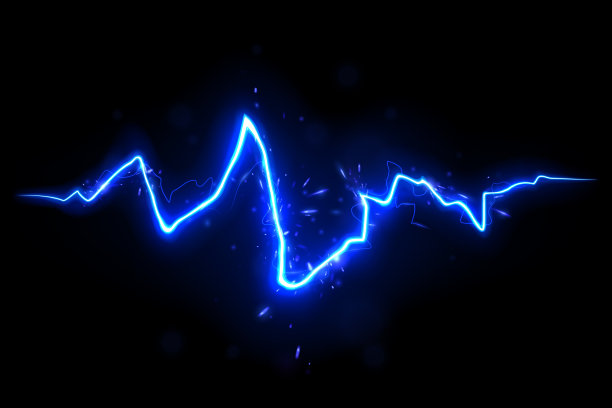 蓝色动感飘逸线条背景图