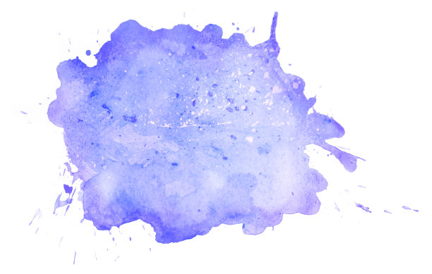 蓝色波点水彩