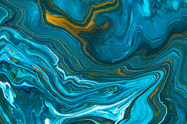 梦幻蓝金抽象纹理图案