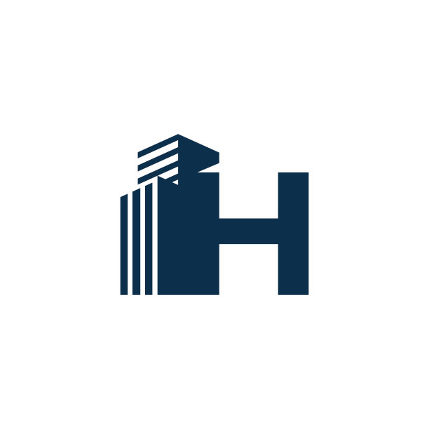 h字母建筑大楼标志logo