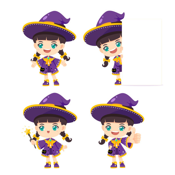 动态姿态卡通吉祥物造型