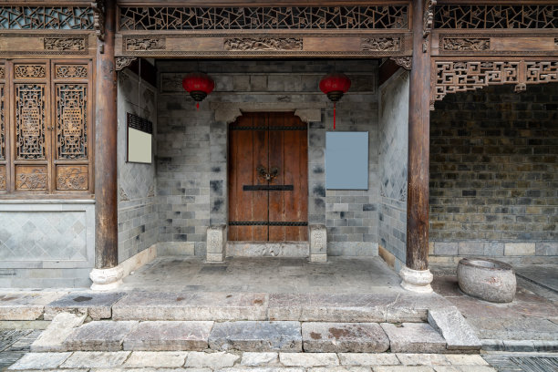 古典中式大门老锁