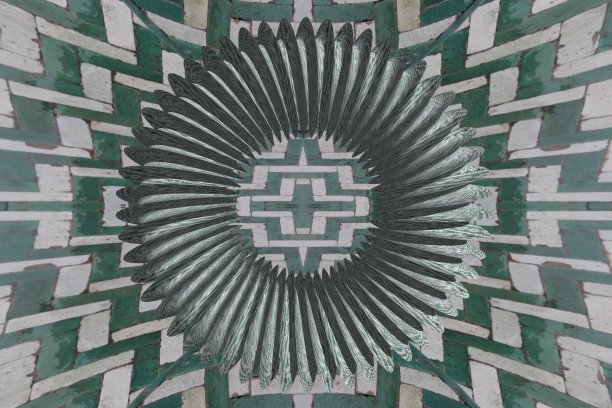 精美复古风圆形几何花纹