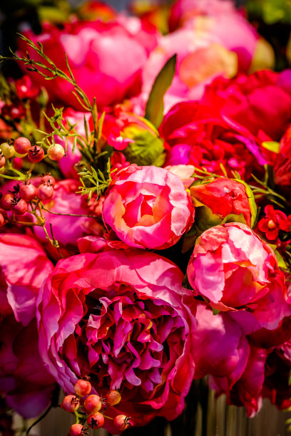 红色婚礼花艺素材