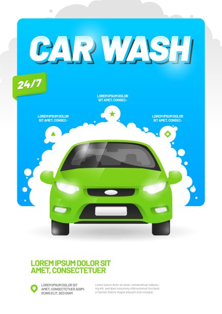 洗车创意广告