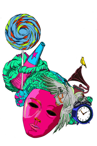 印尼水彩印尼插画