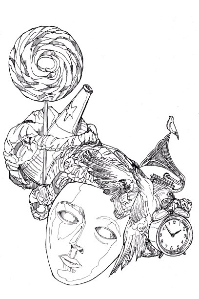 印尼水彩印尼插画