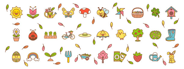 可爱的,复活节,鸟类