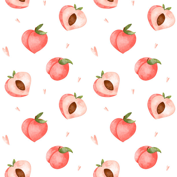 水蜜桃插画素材