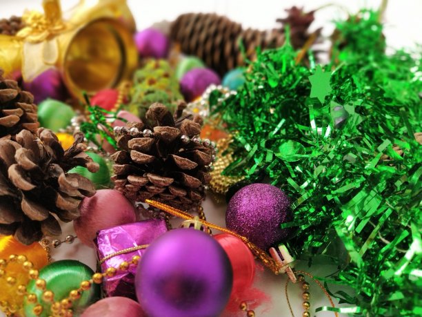 复古装饰品,红色和金色颜色