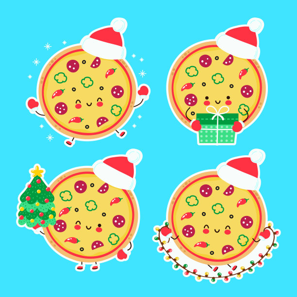 披萨圣诞节海报