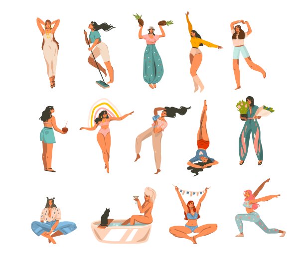 日常生活场景插画