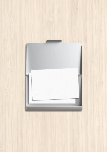 银色名片模板公司名片