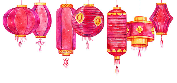 中过年海报底纹