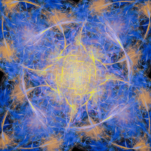 炫彩流动的火焰抽象图案