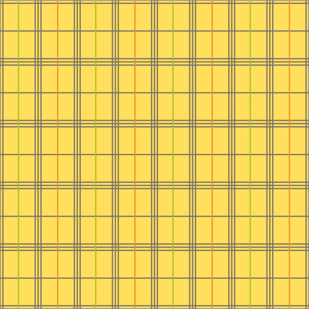 黄色苏格兰格子布纹格子花纹