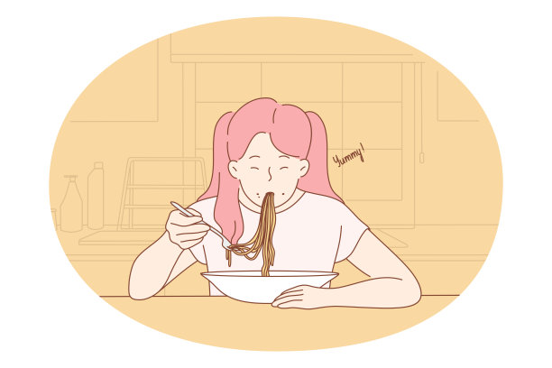 中餐店卡通形象