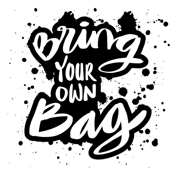 手写字体手提袋