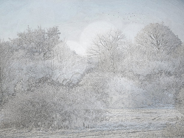 现代山水无框画