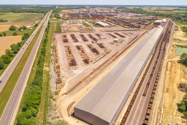 钢结构厂房鸟瞰图