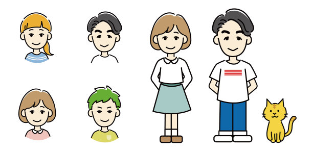 女学生写书法