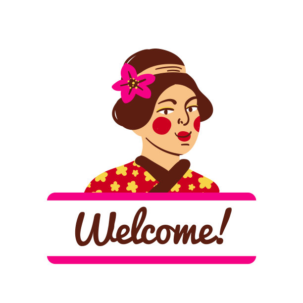 中式优雅女性插画海报