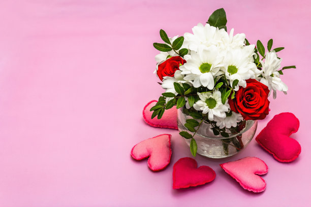 红色婚礼花艺素材