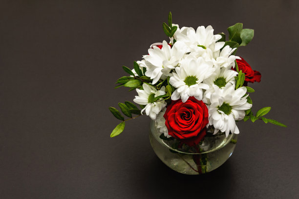 红色婚礼花艺素材