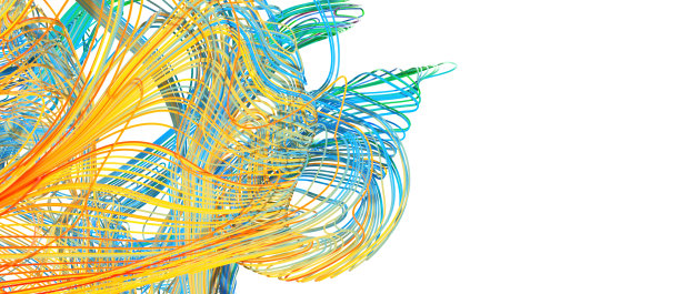 炫彩流动的火焰抽象图案